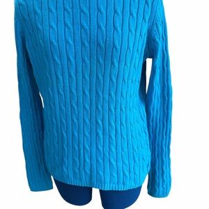 St John’s Bay Blue Cable Knit Women's Sweater